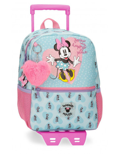 MOCHILA ADAP. C/CARRO 32CM. MINNIE MY HAPPY PLACE